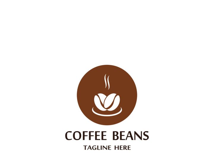 Coffee bean logo design.