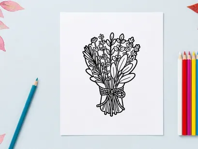 Arreglo de lirios dibujados a mano en Halloween en blanco y negro. Ilustración floral espeluznante para tarjetas de felicitación estacionales y decoraciones.