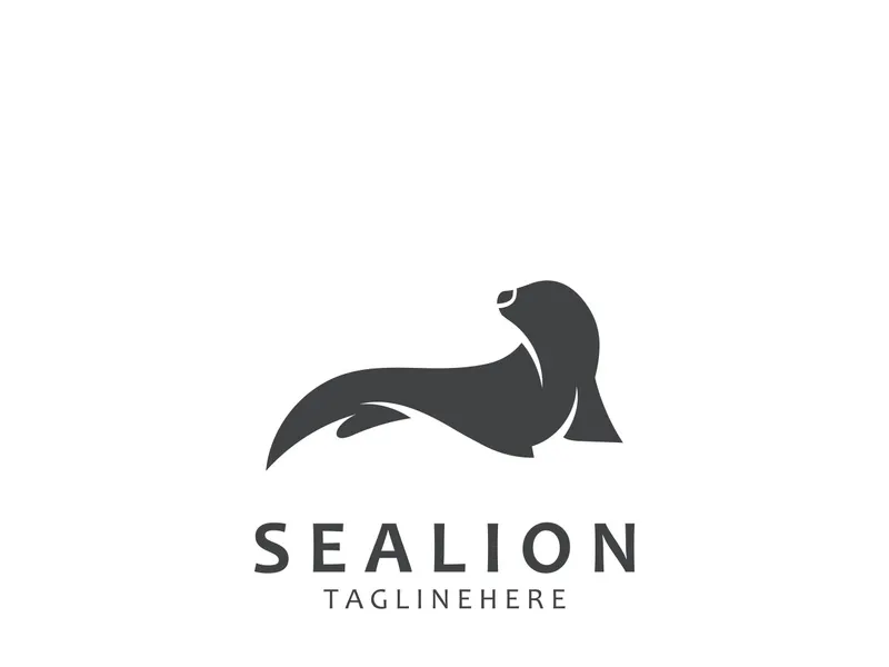 Sea lion mammal logo design animal sea illustration template