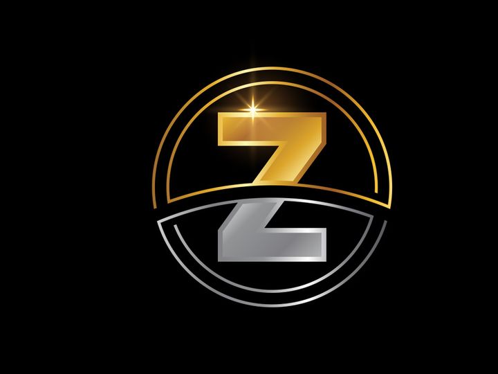 Initial English alphabet with circle frame. Golden and silver color alphabet symbol for corporate business identity