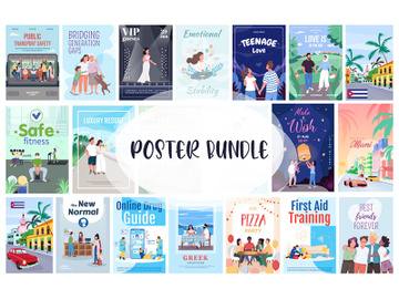 Poster template bundle preview picture