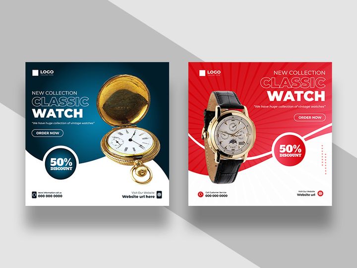 Luxury Watch Instagram Post Template Ver-1