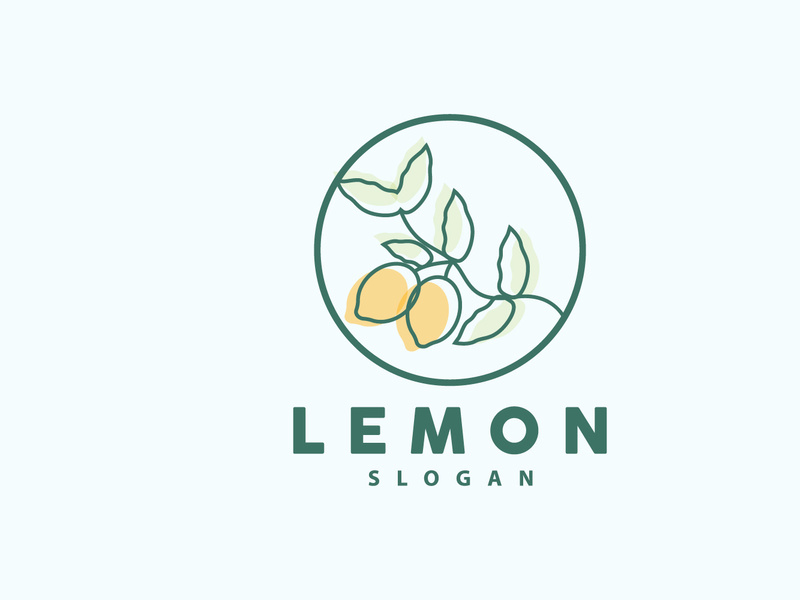 Lemon Logo, Luxurious Elegant Minimalist Design