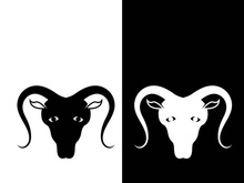 Goat logo template vector icon illustration design