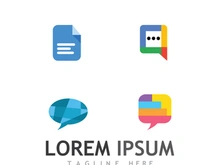 Creative chat room bubble logo design.