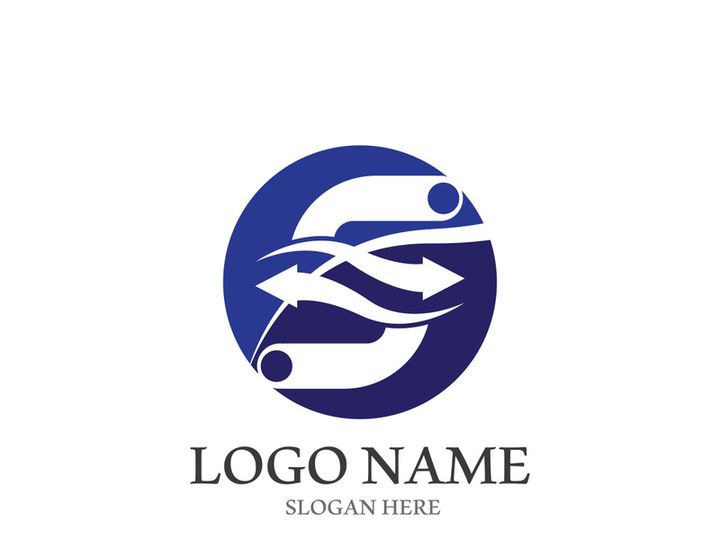 S letter creative icon logo design elegant vector illustration