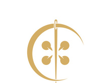 Tailor logo icon illustration template combination of buttons for clothes, thread and sewing machine, for clothing product design