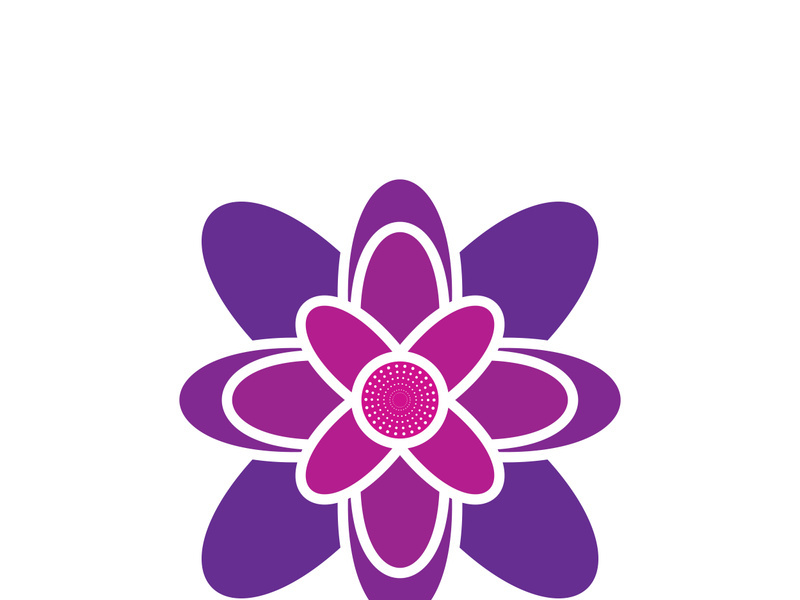 Flower vector icon design template illustration