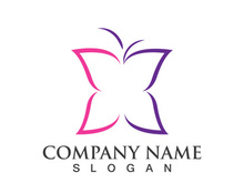 Butterfly logo icon vector design illustration