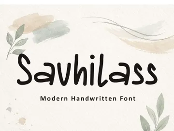 Savhilass — Modern Handwritten Font preview picture