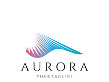 aurora logo design icon illustration vector template