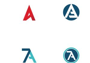 Abstract logo initial letter A element.