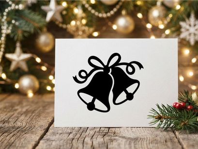 Festliche Weihnachtsglocken mit Schleife für die Feierlichkeiten