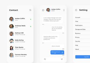 Simple Chat Design Mobile App UI Kit