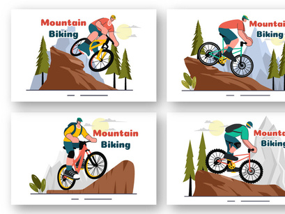 9 Mountain Biking Illustration