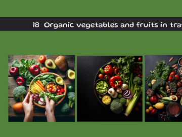 Organic vegetables and fruits in tray preview picture