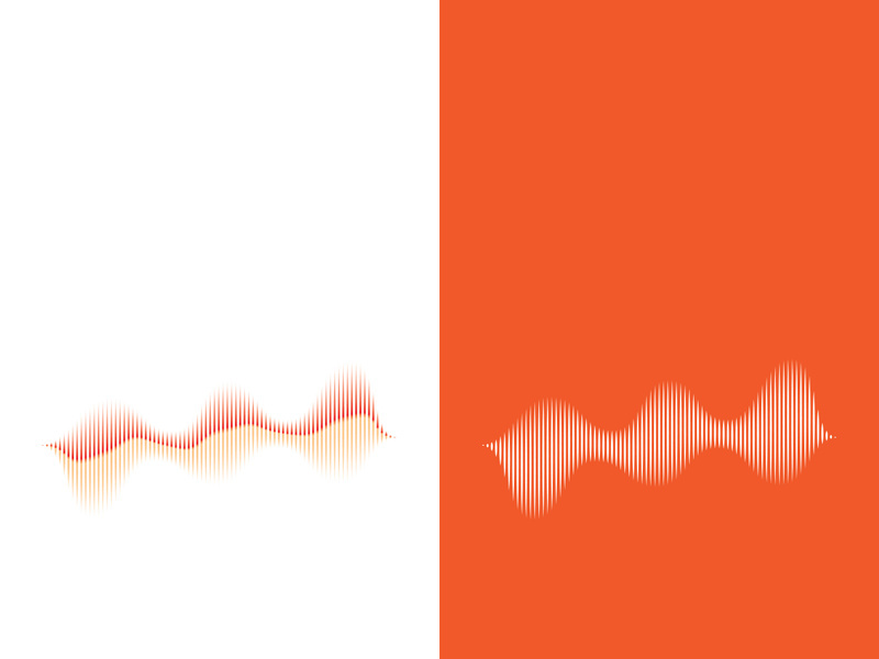 Sound waves vector illustration design template