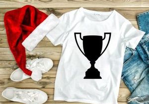 A black trophy icon on a white background symbolizing achievement and success