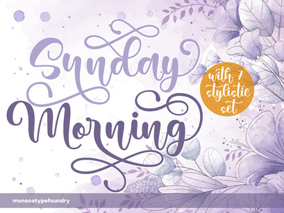 Sunday Morning Script Font by Monoco Type Foundry