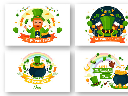 12 Happy St Patrick's Day Illustration