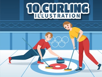 10 Curling Sport Illustration preview picture