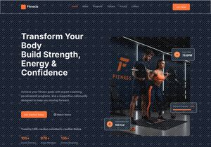 Modern Fitness Landing Page UI/UX Design