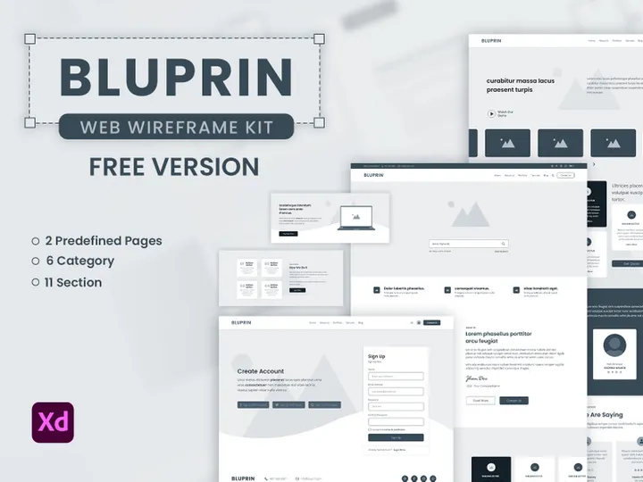Bluprin – Free Wireframe Kit For Web