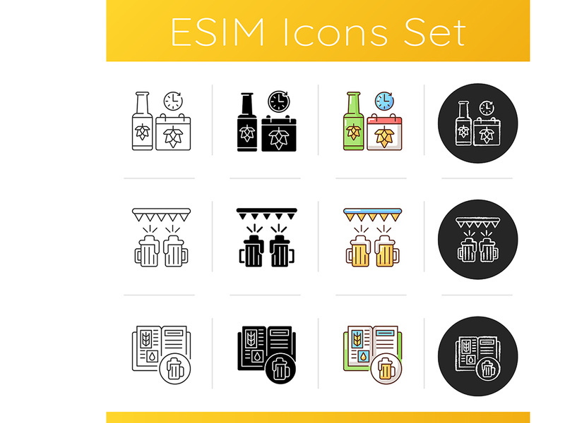 Beer icons seеt