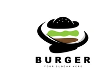 Burger Logo, Fast Food Design