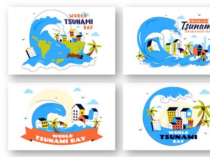 10 World Tsunami Awareness Day Illustration