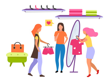 Clothing store flat vector illustration preview picture