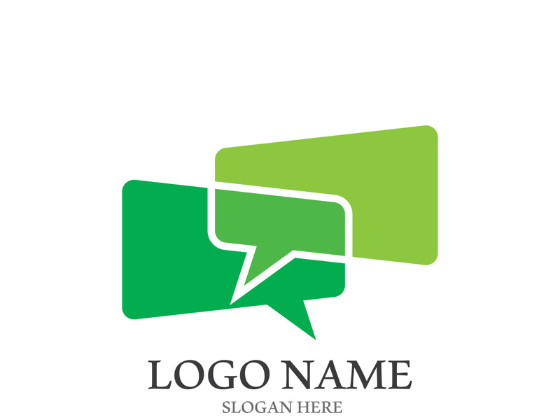 Speech bubble icon logo template vector illustration