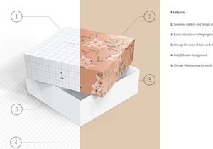 Square Box Packaging Mockups
