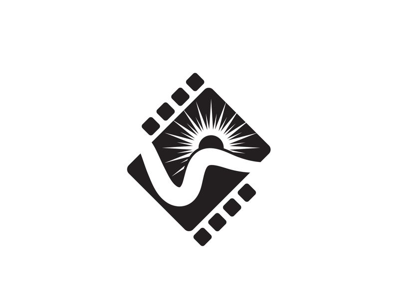 Abstract film icon illustration