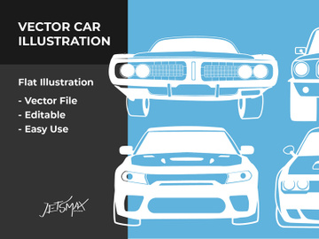 Muscle Car Silhouette Vector Bundle preview picture
