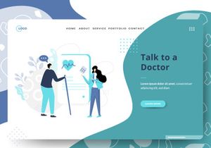 Medical Online sets Illustration