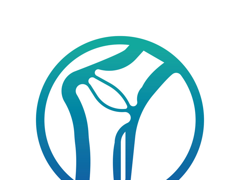 Joint bones vector logo design for orthopedic clinics and diagnostic centers