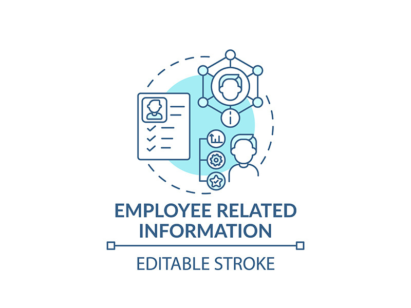 Employee related information concept icon
