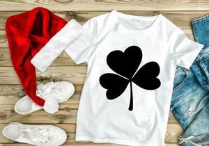 Black minimalist clover leaf icon on white background vector