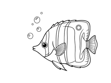 Clownfish swimming coral reef flat design vector illustration preview picture