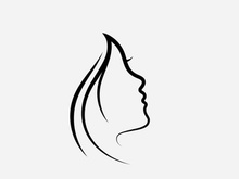 Hair woman and face logo and symbols