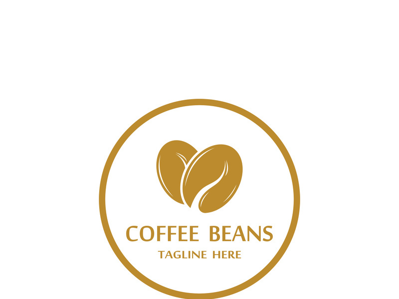 Premium coffee bean logo design.