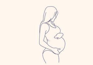 Line art portrait woman, Flower face one line vector illustration