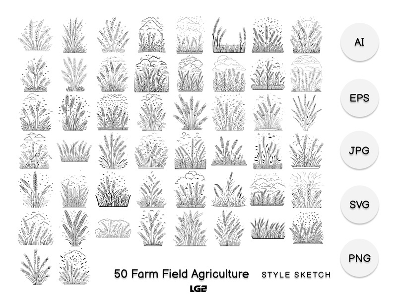 Farm Field Agriculture Element Icon