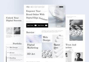 Edge | Digital Agency Landing Page UI Kit