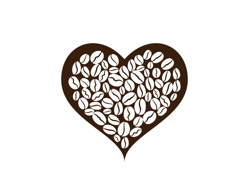 Coffee bean icon illustration