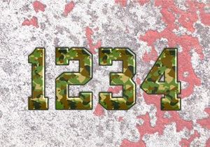 Army letters and number transparent background