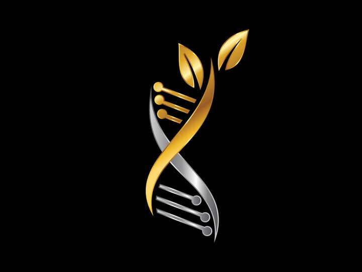 DNA vector logo design template. Genetics Vector Design