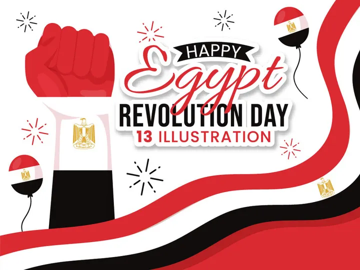 13 Egypt Revolution Day Illustration