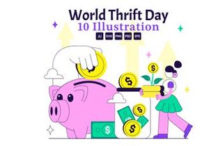 10 World Thrift Day Illustration